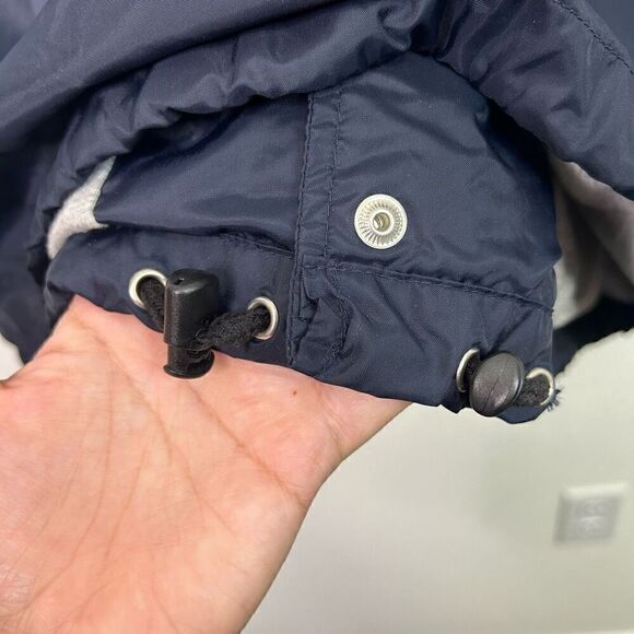Land’s End Men’s Navy Blue Jacket Windbreaker Nylon Coat Full Snaps Size L 42-44 - Picture 8 of 11